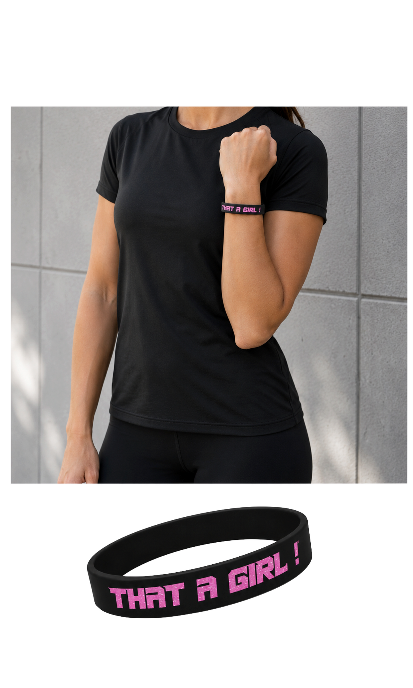 Wristband (black/pink)